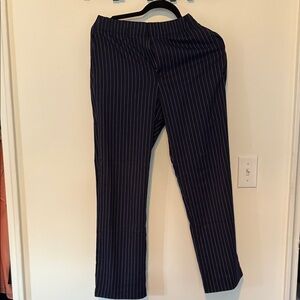 GAP Women's Navy Pinstripe Straight Leg Pants